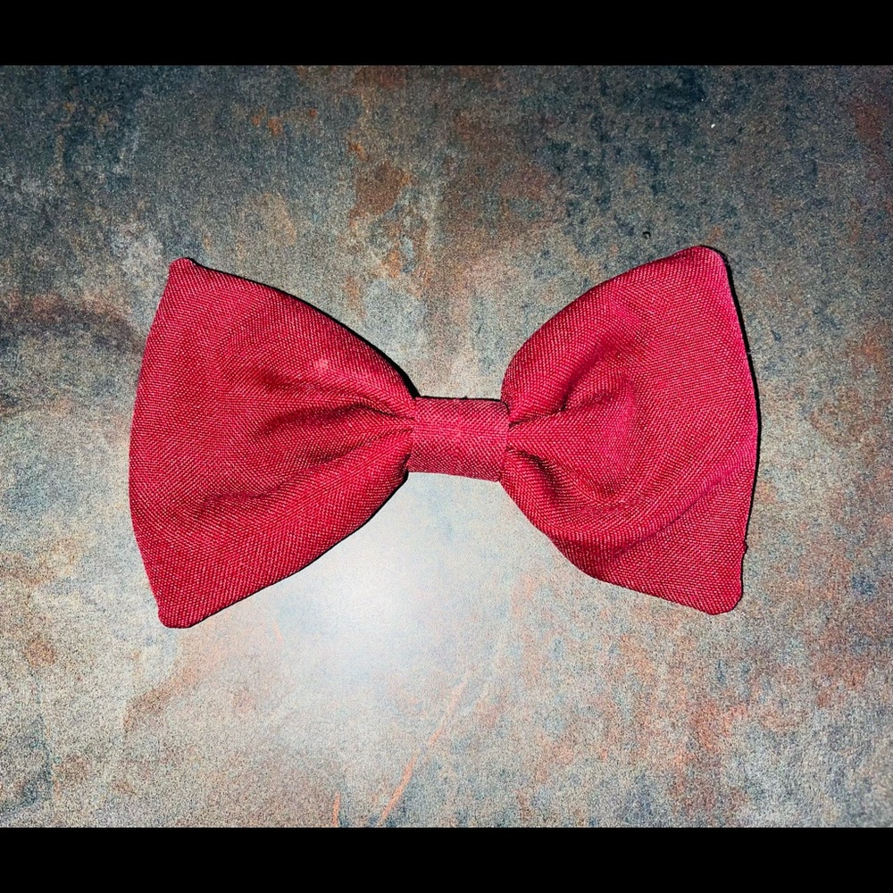Burgundy Clip on Hair Bow